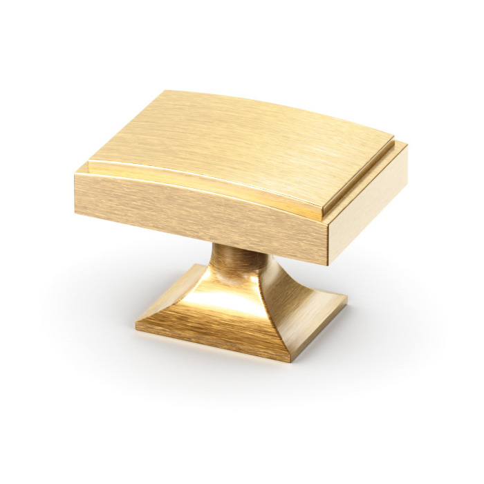 Rectangular Knob - Modern Brushed Gold